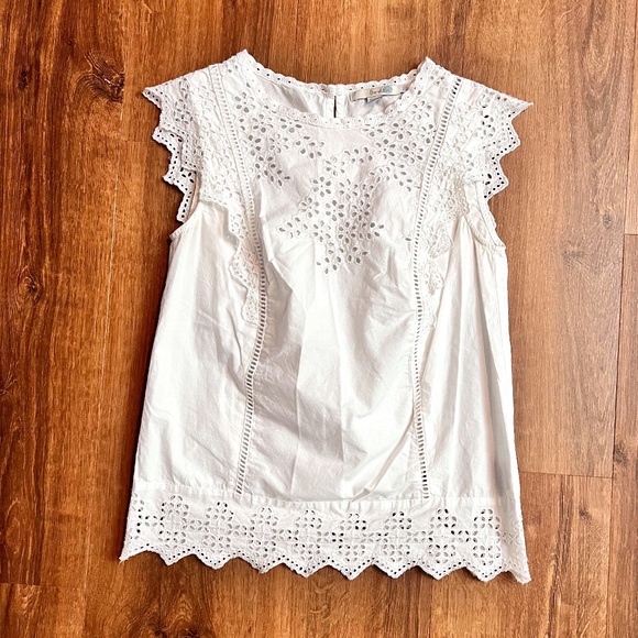 Boden Tops - Boden White Lace Tank Sz 2